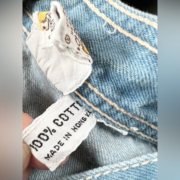 Vintage RARE hang ten 70s overalls denim short overalls summer sanfordized XS - Picture 6 of 11